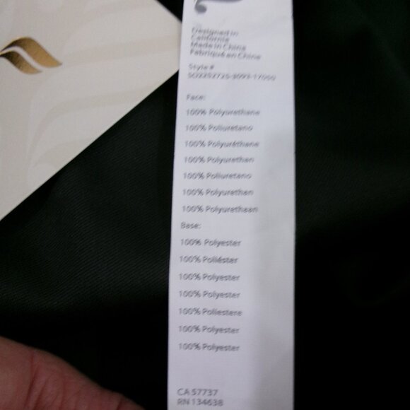 New with tag, Fabletics Vegan Leather Sage Smoke Green High Rise Shorts L Large - Picture 8 of 8